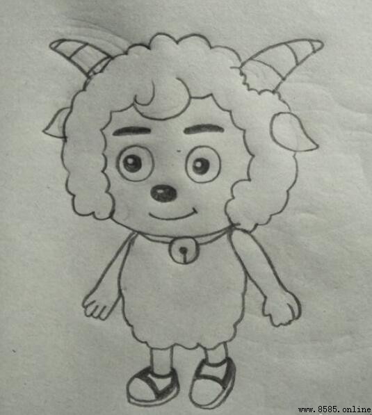 喜羊羊简笔画怎么画