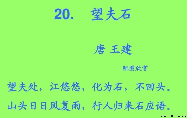 《望夫石》原文及詩詮釋
