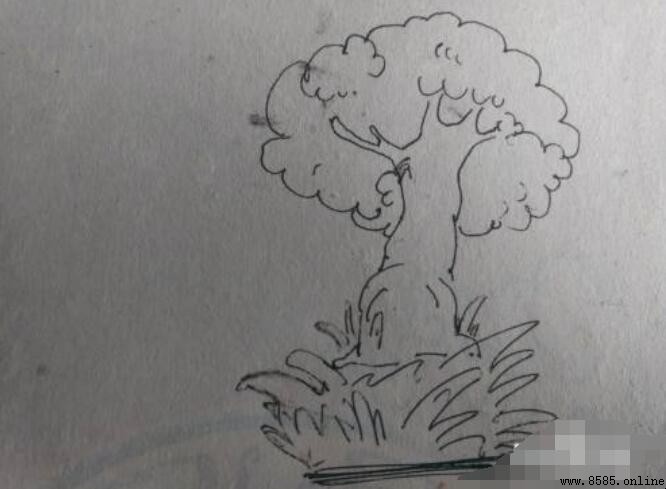 春天景色简笔画教程