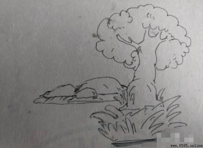 春天景色简笔画教程