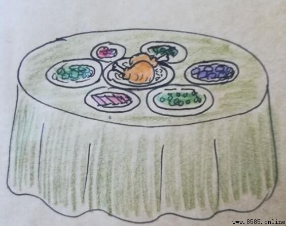 吃團圓飯簡筆畫教程:新年團聚繪畫指南