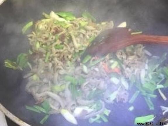 爆炒羊肚的製作流程