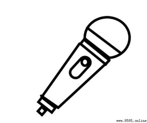 話筒簡筆畫教程：6步勾勒經典麥克風輪廓