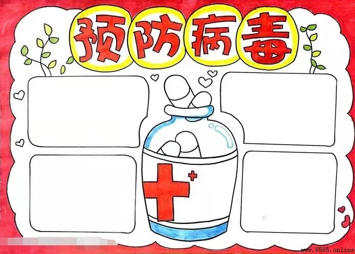預防病毒手抄報繪製步驟指南