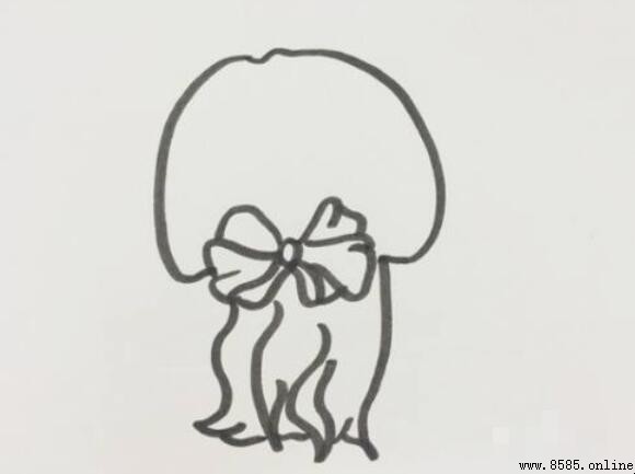 小女孩背影简笔画教程