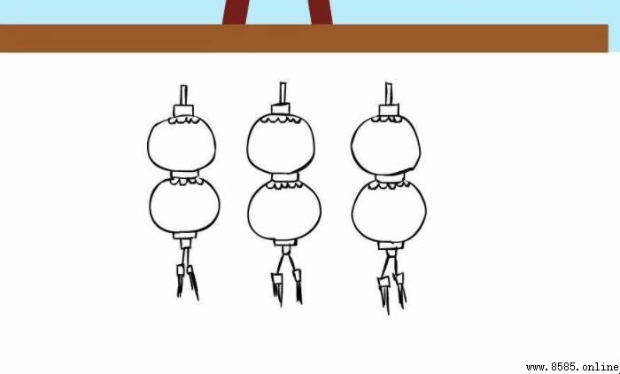 春节主题绘画教程:灯笼、春联与鞭炮的绘制步骤