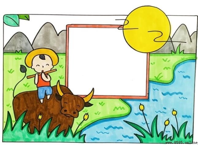 《村晚》古詩配畫教學：五步創作農村晚景圖