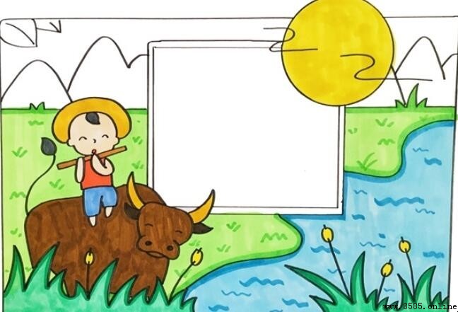 《村晚》古詩配畫教學：五步創作農村晚景圖