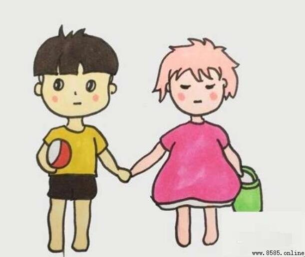 波妞和宗介简笔画怎么画