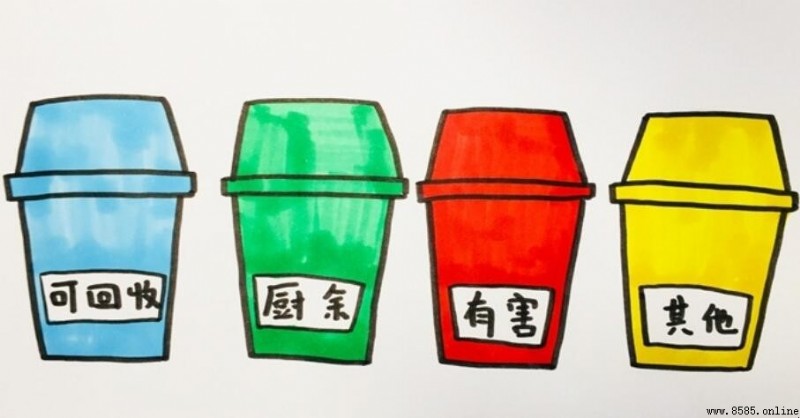 四個分類垃圾桶怎麼畫:分步教學圖解