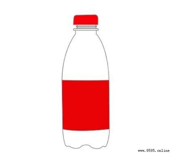 礦泉水瓶子簡筆畫教學：分步圖解