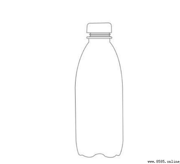 礦泉水瓶子簡筆畫教學：分步圖解