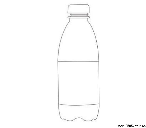 礦泉水瓶子簡筆畫教學：分步圖解