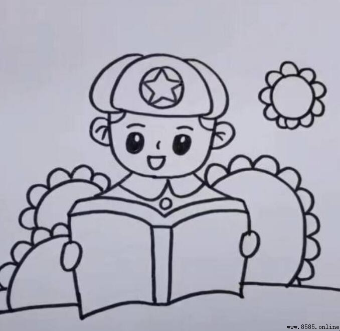 學習雷鋒主題畫步驟教學：三月份主題繪畫指南