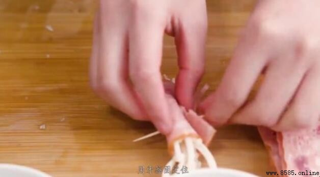 培根金針菇卷的製作方法