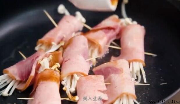 培根金針菇卷的製作方法