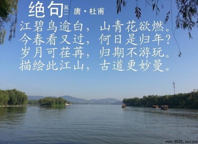 《绝句二首·其一》詩意解析：杜甫春景閒適之情