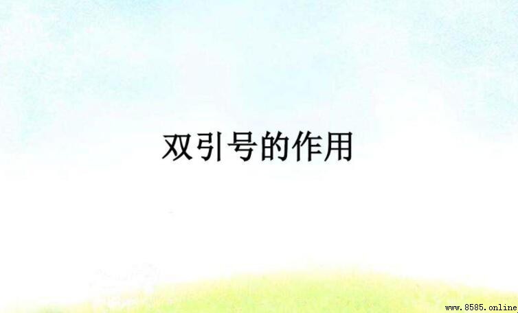 雙引號的作用有哪些