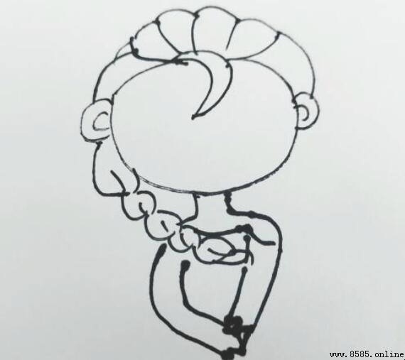 艾莎公主簡筆畫步驟教學