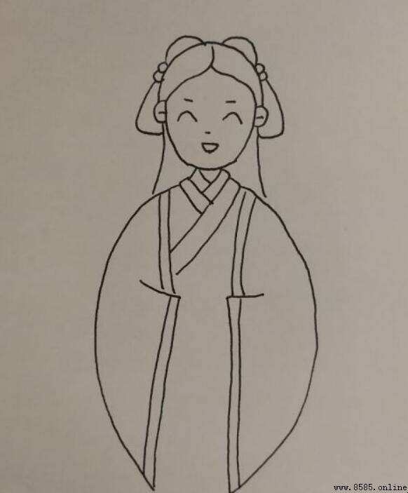 古代未出閣女子簡筆畫步驟教學