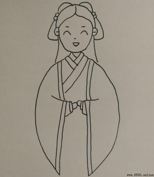 古代未出閣女子簡筆畫步驟教學