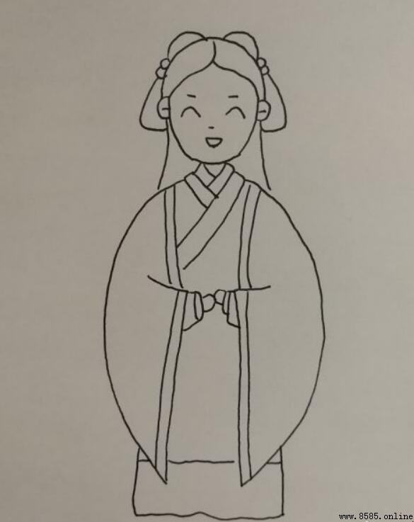 古代未出閣女子簡筆畫步驟教學