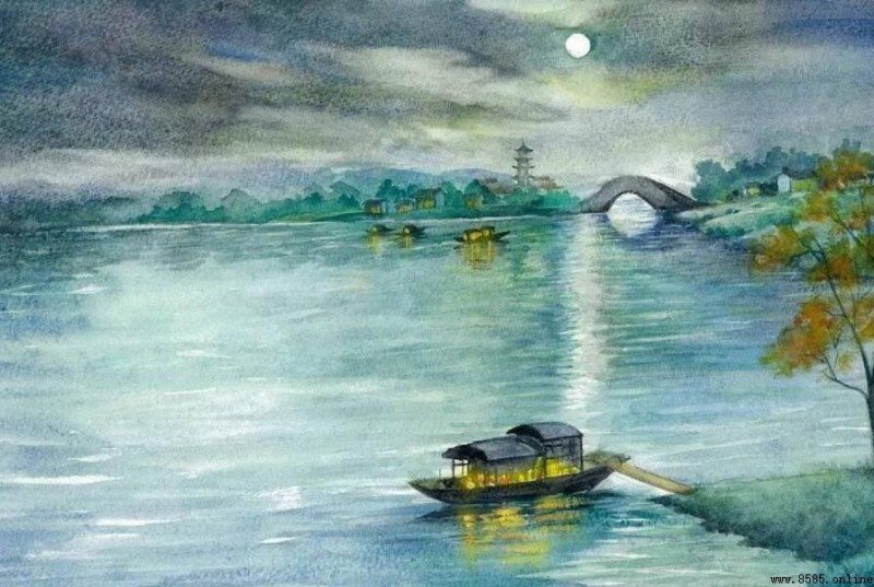 《枫桥夜泊》全诗解析:江枫渔火对愁眠的意境与情感