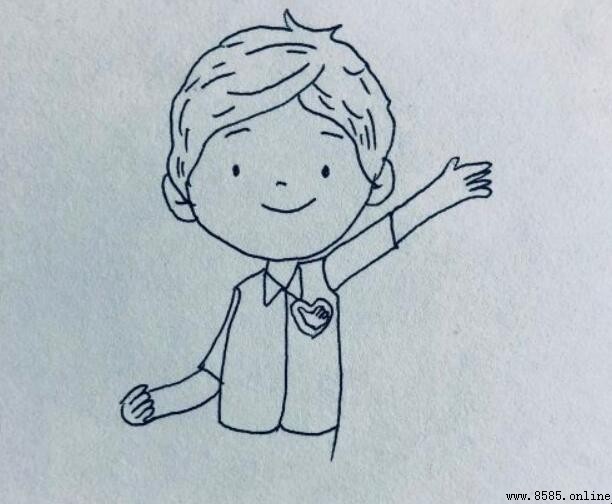 志愿者的简笔画怎么画