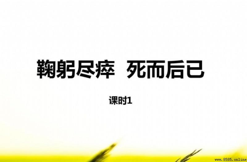 鞠躬盡瘁死而後已誰說的