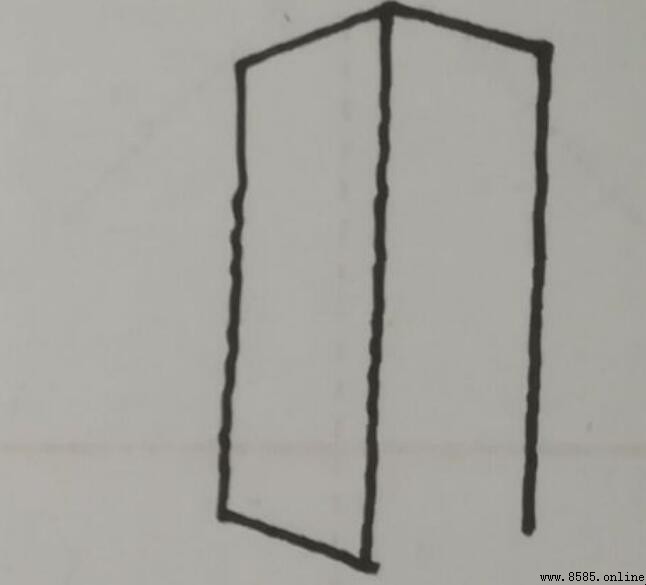 冰箱简笔画怎么画:几何形体分解教学
