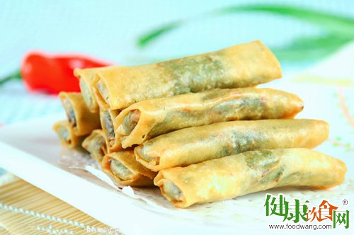 春卷雖美味，但不宜過量食用