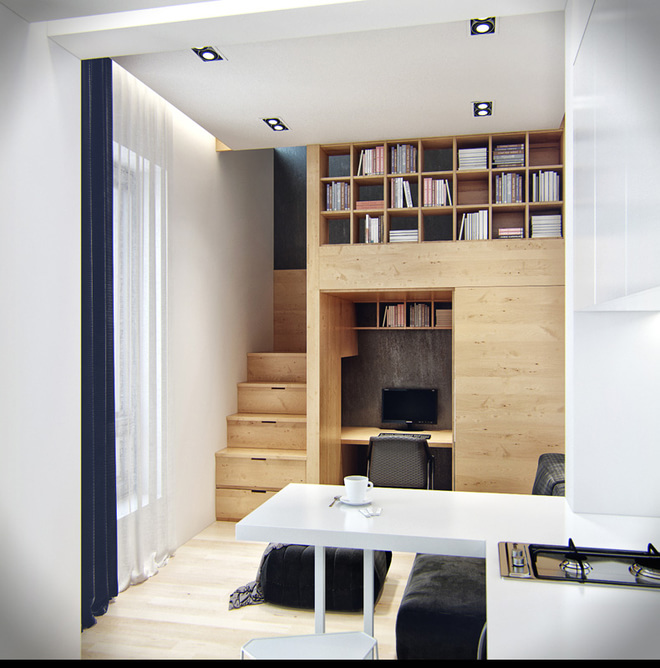 50㎡原木風簡約Loft：空間巧思與溫馨共存