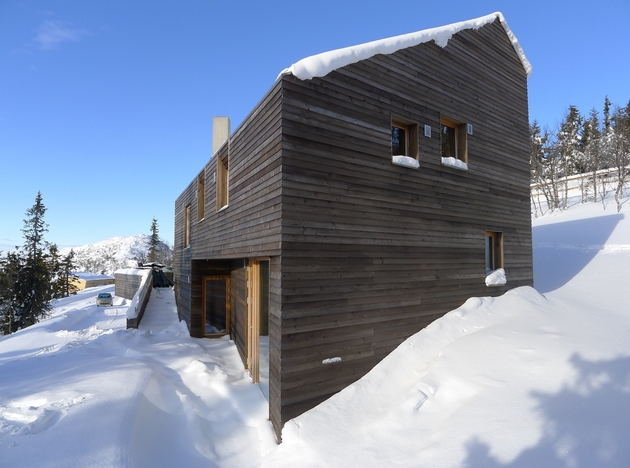 挪威滑雪度假木屋别墅案例：北欧山间度假居所