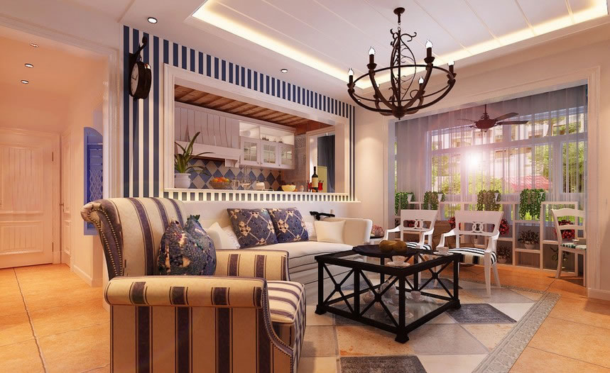 美得讓人心碎的海岸色 90平三居地中海風格