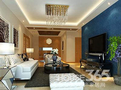 家庭客厅电视背景墙装修效果图