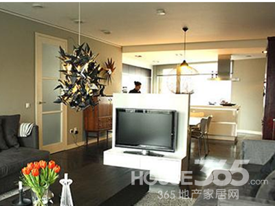 家庭客厅电视背景墙装修效果图