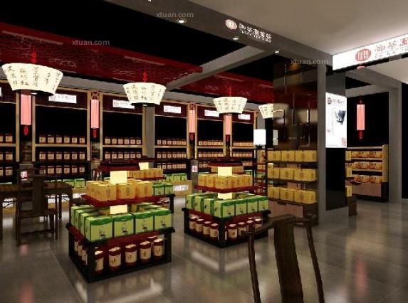 茶叶专卖店装修效果图
