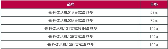 先科饮水机怎么样?先科饮水机价格及特点详解