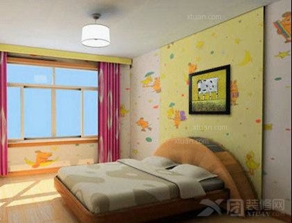 美丽可爱卡通装饰油画装点儿童房