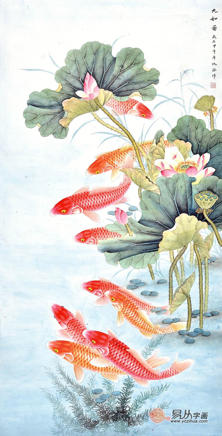 客廳掛九魚圖的意義與風水考量