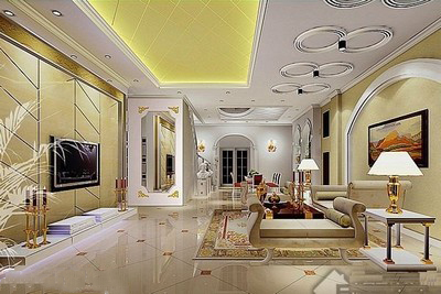 20萬客廳裝修：奢華的歐式風格呈現