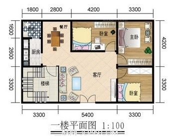 房屋設計平面圖欣賞：空間配色與綠化環境解析