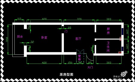 54平老房改造2室1厅田园风小窝