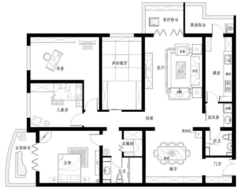 8万元打造120㎡田园风｜流星花園設計解析
