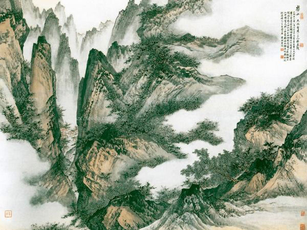 中國山水畫壁紙圖片大全