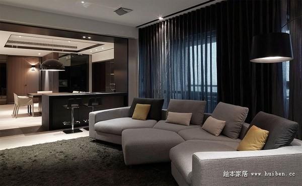 台灣的優雅公寓設計：深棕色調的現代古典空間