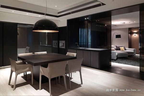 台灣的優雅公寓設計：深棕色調的現代古典空間