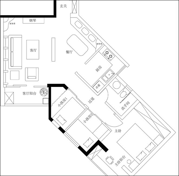 90平米地中海設計:清爽風格打造溫馨慵懶小居室